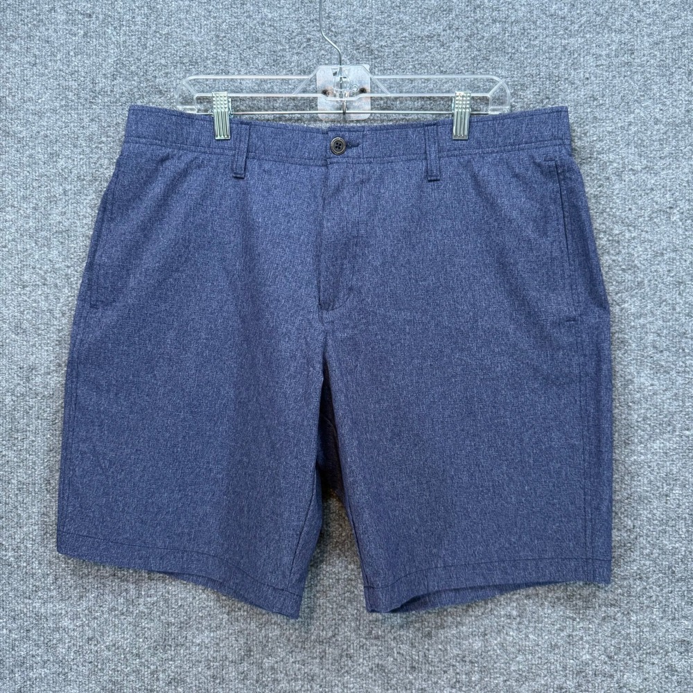 Under Armour Golf Shorts Mens 40 Blue Heathered Performance Athletic Casual